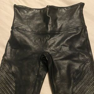 Leather spanx leggings